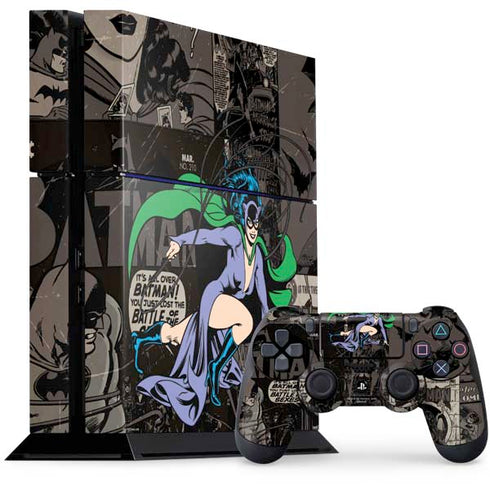 DC Comics Catwoman Vintage Action Pose Pattern PlayStation PS4 Skins