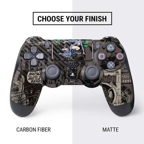 DC Comics Catwoman Vintage Action Pose Pattern PS4 Controller Skin
