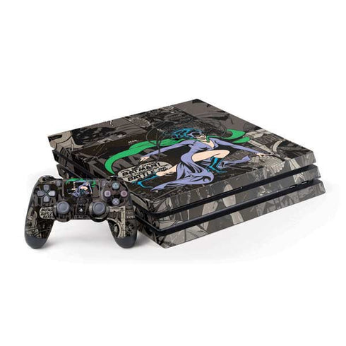 DC Comics Catwoman Vintage Action Pose Pattern PlayStation PS4 Skins