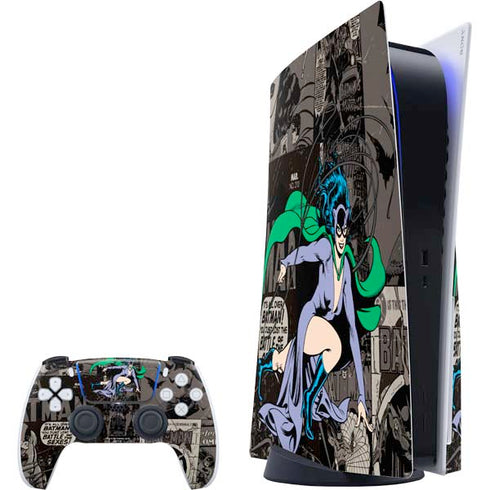 DC Comics Catwoman Vintage Action Pose Pattern PlayStation PS5 Skins
