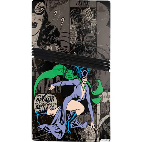 DC Comics Catwoman Vintage Action Pose Pattern PS5 Pro Bundle Skin