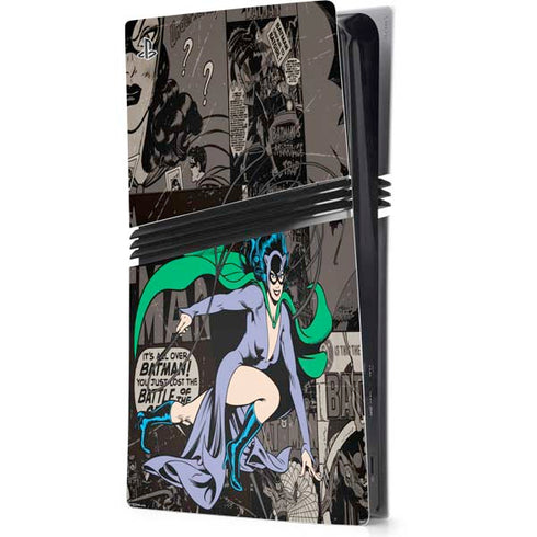 DC Comics Catwoman Vintage Action Pose Pattern PS5 Pro Console Skin
