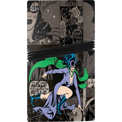 DC Comics Catwoman Vintage Action Pose Pattern PS5 Pro Console Skin