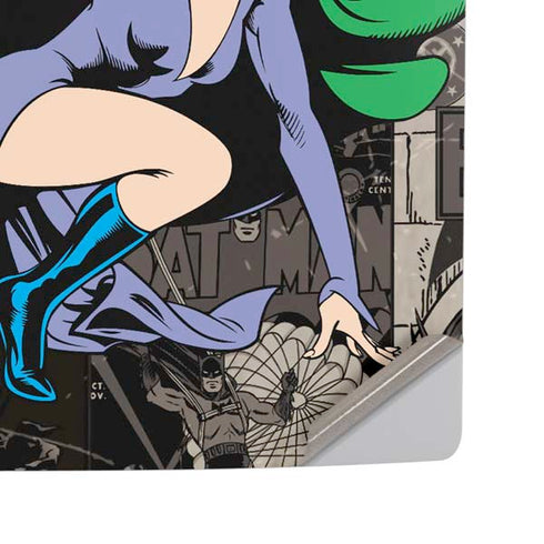 DC Comics Catwoman Vintage Action Pose Pattern PS5 Pro Disk Console Skin