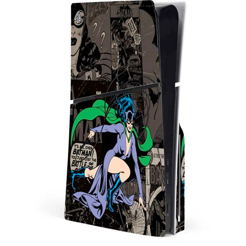 DC Comics Catwoman Vintage Action Pose Pattern PlayStation PS5 Skins
