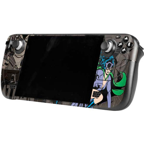 DC Comics Catwoman Vintage Action Pose Pattern Steam Deck Handheld Gaming Computer OLED Skin
