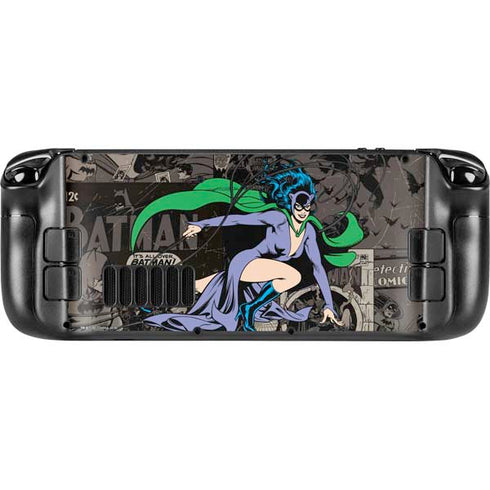 DC Comics Catwoman Vintage Action Pose Pattern Steam Deck Handheld Gaming Computer OLED Skin