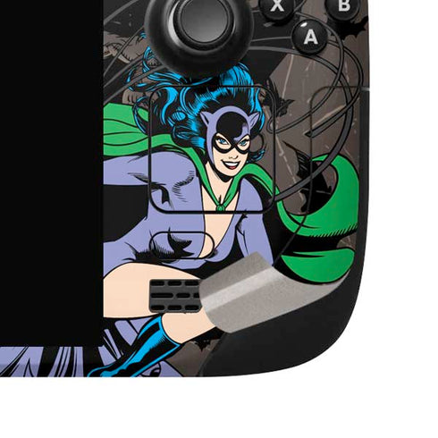 DC Comics Catwoman Vintage Action Pose Pattern Steam Deck Handheld Gaming Computer OLED Skin