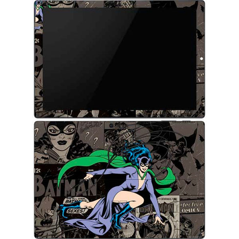 DC Comics Catwoman Vintage Action Pose Pattern Surface Pro 6 Skin