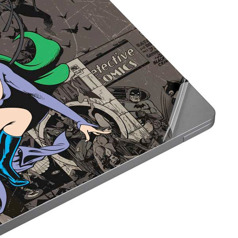 DC Comics Catwoman Vintage Action Pose Pattern Laptop Skins