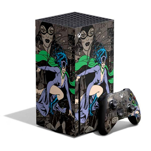 DC Comics Catwoman Vintage Action Pose Pattern Xbox Series X Bundle Skin