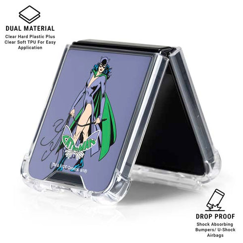 DC Comics Batman Catwoman Classic Art Pose Galaxy Z Flip6 Clear Case