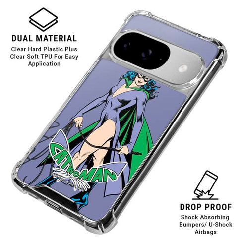 DC Comics Batman Catwoman Classic Art Pose Google Pixel 10 Clear Case