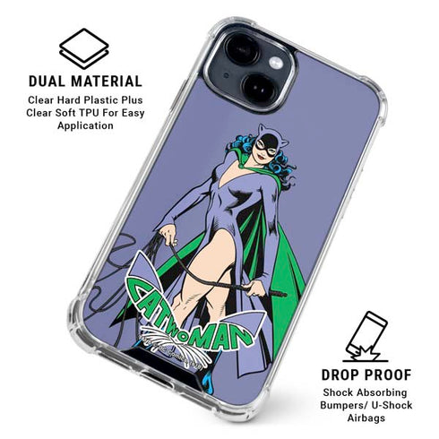 DC Comics Batman Catwoman Classic Art Pose iPhone 15 Clear Case