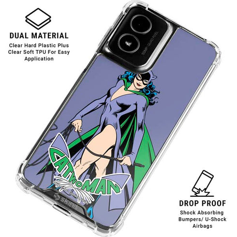 DC Comics Batman Catwoman Classic Art Pose Moto G Power 5G (2024) Clear Case