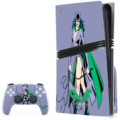 DC Comics Batman Catwoman Classic Art Pose PS5 Pro Disk Bundle Skin