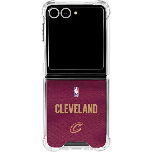 NBA Cleveland Cavaliers Jersey Galaxy Z Flip7 Clear Case