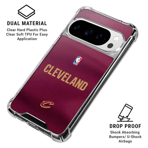 NBA Cleveland Cavaliers Jersey Google Pixel 10 Pro XL Clear Case