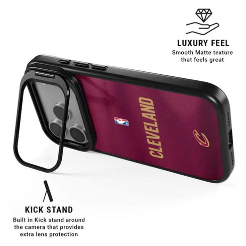 NBA Cleveland Cavaliers Jersey iPhone 17 Pro Kickstand Case
