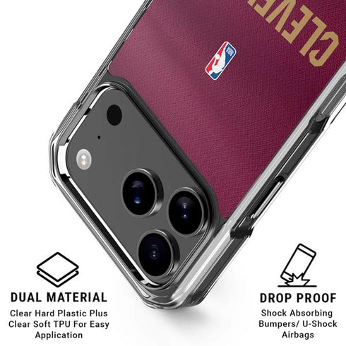 NBA Cleveland Cavaliers Jersey iPhone 17 Pro Max Clear Case