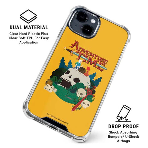 Adult Swim Adventure Time Cave Of Skulls iPhone 15 Clear Case