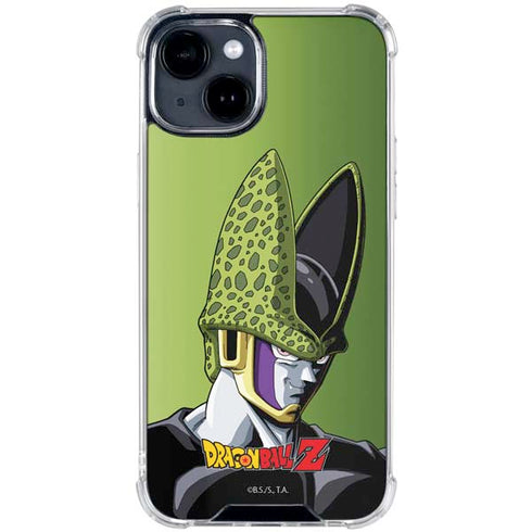 Dragon Ball Z Cell Portrait iPhone 14 Plus Clear Case