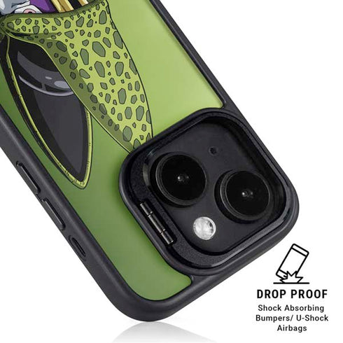 Dragon Ball Z Cell Portrait iPhone 15 Plus Kickstand Case