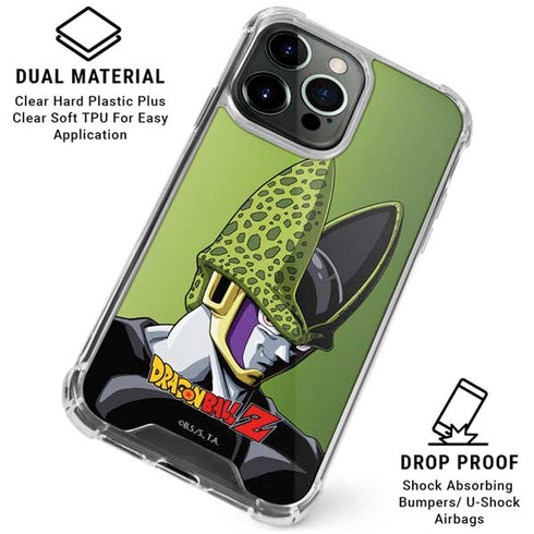 Dragon Ball Z Cell Portrait iPhone 15 Pro Clear Case