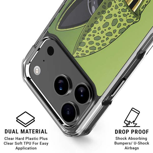 Dragon Ball Z Cell Portrait iPhone 18 Pro Clear Case