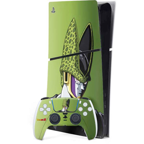 Dragon Ball Z Cell Portrait PS5 Slim Digital Edition Bundle Skin