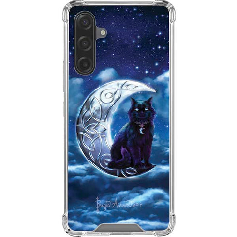 Celtic Black Cat by Brigid Ashwood Galaxy A17 Clear Case