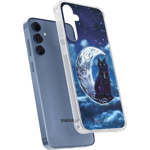 Celtic Black Cat by Brigid Ashwood Galaxy A35 5G Clear Case