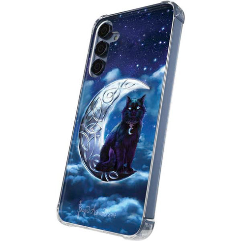 Celtic Black Cat by Brigid Ashwood Galaxy A55 5G Clear Case