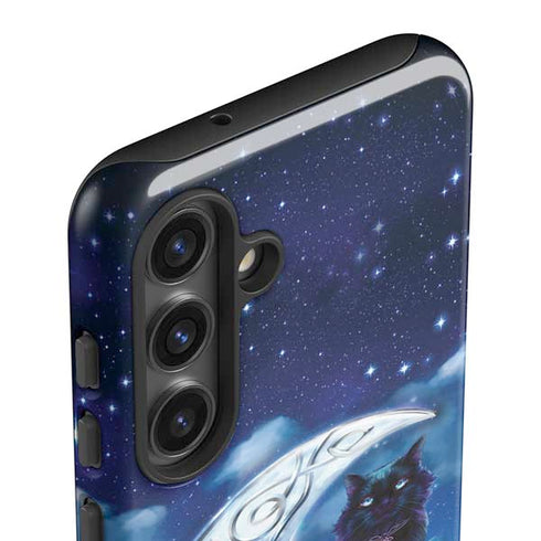 Celtic Black Cat by Brigid Ashwood Galaxy S25 Impact Case
