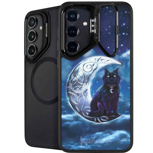 Celtic Black Cat by Brigid Ashwood Galaxy S25 Kickstand Case