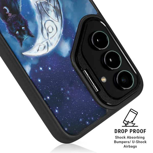 Celtic Black Cat by Brigid Ashwood Galaxy S25 Kickstand Case
