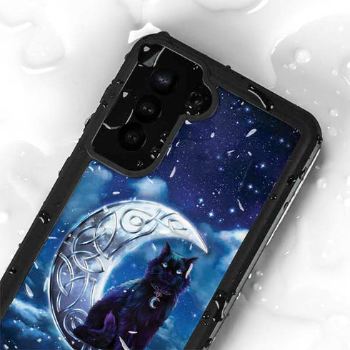 Celtic Black Cat by Brigid Ashwood Galaxy S24 Plus Waterproof Case