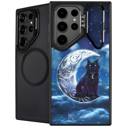 Celtic Black Cat by Brigid Ashwood Galaxy S25 Ultra Kickstand Case
