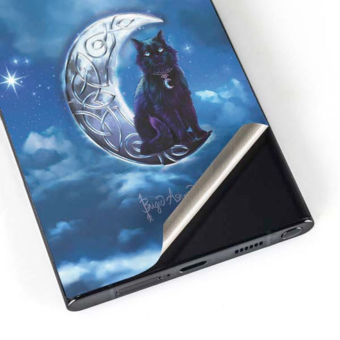 Celtic Black Cat by Brigid Ashwood Galaxy S25 Ultra Skin