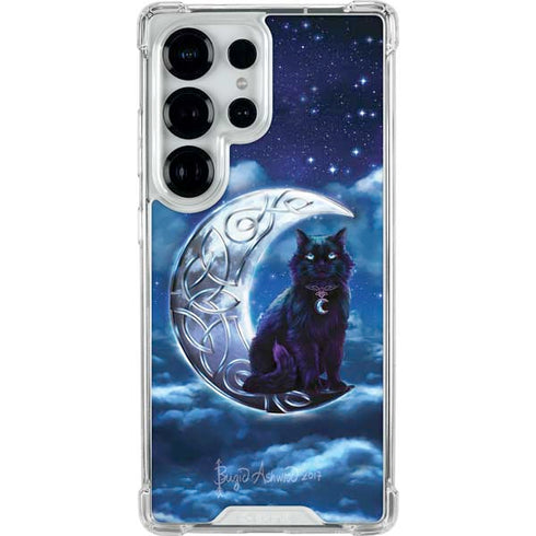 Celtic Black Cat by Brigid Ashwood Galaxy S25 Ultra Clear Case