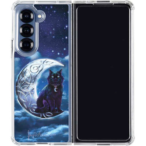 Celtic Black Cat by Brigid Ashwood Galaxy Z Fold6 Clear Case