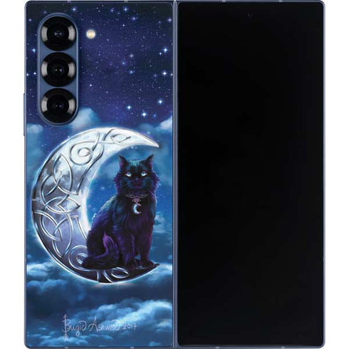 Celtic Black Cat by Brigid Ashwood Galaxy Z Fold6 Skin