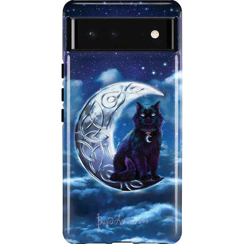 Celtic Black Cat by Brigid Ashwood Pixel Cases