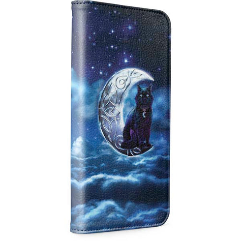 Celtic Black Cat by Brigid Ashwood iPhone 15 Folio Case