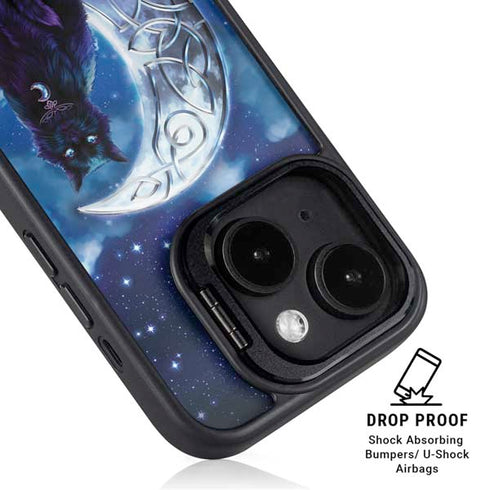 Celtic Black Cat by Brigid Ashwood iPhone 15 Plus Kickstand Case