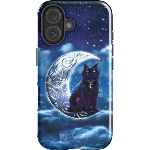 Celtic Black Cat by Brigid Ashwood iPhone 16 Impact Case