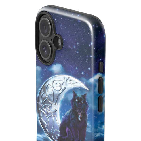 Celtic Black Cat by Brigid Ashwood iPhone 16 Plus Impact Case