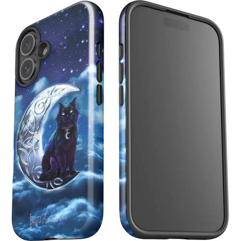 Celtic Black Cat by Brigid Ashwood iPhone 16 Plus Impact Case