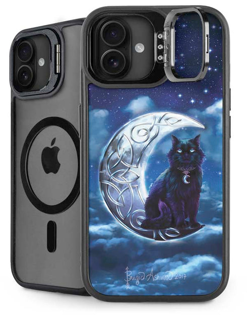 Celtic Black Cat by Brigid Ashwood iPhone 16 Plus Kickstand Case