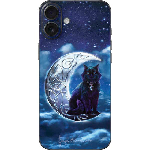 Celtic Black Cat by Brigid Ashwood iPhone 16 Plus Skin